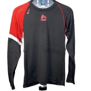 RBX Compression Dri Athletic Shirt Men Size M Long Sleeve  Running Black Red